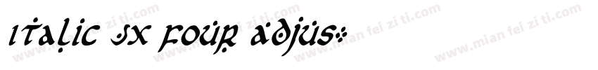 Italic JX Four Adjus字体转换